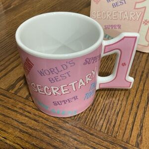 Russ Pink and White Secretary Mug